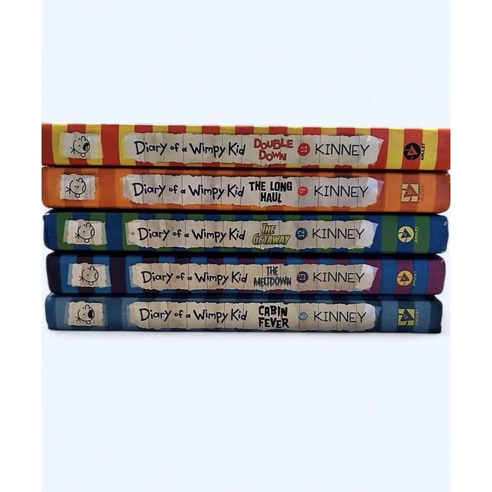 Jeff Kinney Diary of a Wimpy Kid Hardcover Lot of 5 Illustrated: Cabin Fever+